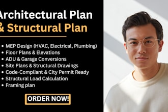 do mep design, architectural plan, site plan, elevation, adu, structural plan
