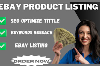 do ebay product listing, ebay lister, ebay SEO, ebay product upload