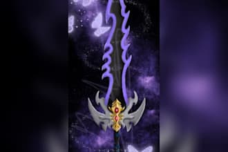 design unique fantasy weapon for your game or character