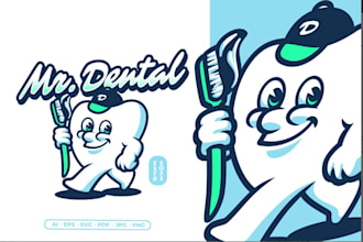 do modern professional dental logo design