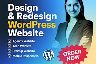 design wordpress digital agency website, technology website, startup website