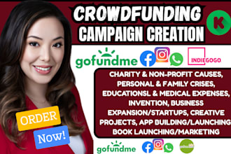 do fundraising crowdfunding campaign creation on gofundme promotion kickstarter
