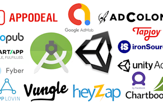 professionally integrate admob,applovin ,ironsource in unity