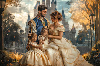 design a disney family portrait for you