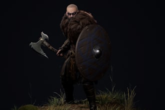 viking horror character,skyrim armor,arkit,ue5 rig retarget mocap,sculpt figure