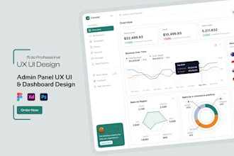 do ui ux design for admin dashboard, web app , CRM in 24 hours