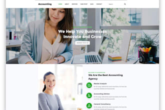 design accountant firm website, bookkeeper website law firm CPA finance website