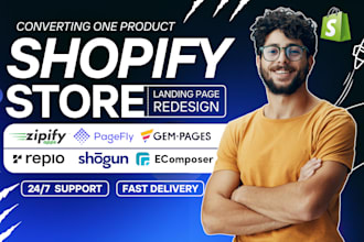 clone shopify landing page one product store using shogun pagefly gempages replo