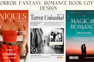 horror book cover design, romance, fantasy book cover design, book cover design