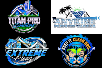 design power washing pressure washing home cleaning guttering logo