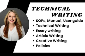 write professional technical documents manuals and sops