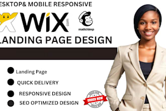 build a landing page using wordpress, elementor or wix