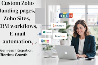 build custom zoho landing pages, zoho sites, CRM workflows, email automation
