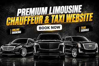 design premium limousine, chauffeur and taxi booking website