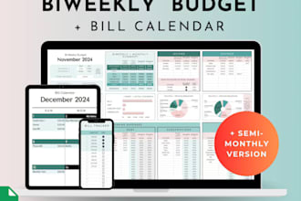 create excel dashboards, google sheet templates, financial models and planners