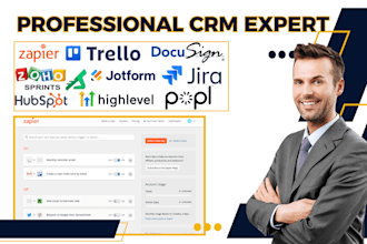 setup zapier trello jira zoho sprints jotform docusign gohighlevel hubspot popl