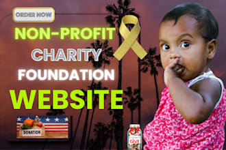 design nonprofit website, charity, ngo, church, donation on wix or wordpress