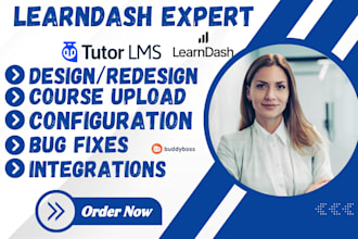 build wordpress lms website using learndash, buddypress, tutor lms buddyboss
