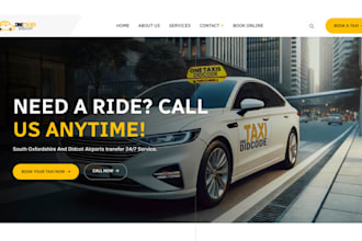 create chauffeur website, taxi booking website, taxi website, limousine website