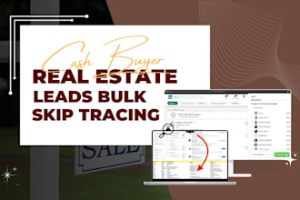 provide real estate leads for active cash buyers with bulk skip tracing