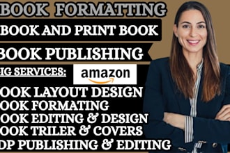 do book formatting and typesetting, kdp formatting, book editting, children book