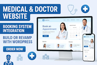 build, revamp medical health care, doctor, hospital wordpress booking website