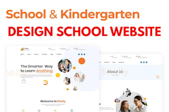 design responsive school, travel, ngo, church website with wordpress or wix