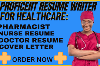 write you proficient resume for healthcare, cover letter, doctor resume