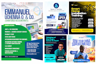 design a professional flyer or brochure for your business