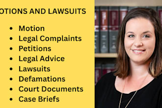 draft court pleadings, defamation, motion, lawsuit, complaint, legal advice, nda