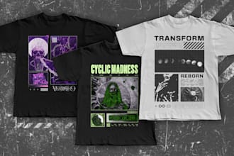 design merch for your metalcore, alternative, nu metal band