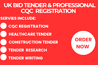 win uk tender cqc registration healthcare homecare and construction tender