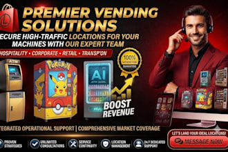 make cold calls for atm and vending machine placement