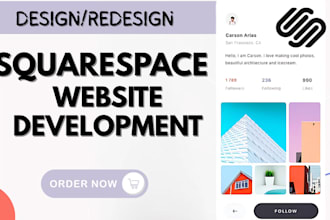 design or redesign a modern squarespace website with SEO and full development