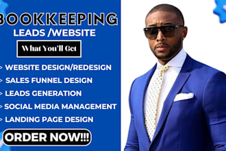 build bookkeeping website accounting website finance website bookkeeping leads