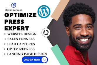design optimizepress landing pages, optimize3 wordpress website, membership site