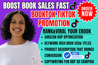 increase book sales viral booktok rank book promotion ppc ads amazon kdp seo