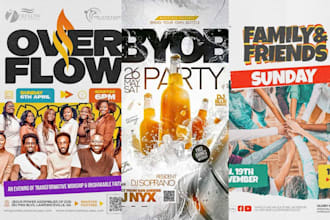 design creative event flyer club poster church flyer  music event poster