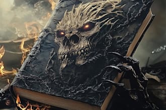design horror book cover, sci fi and ebook cover