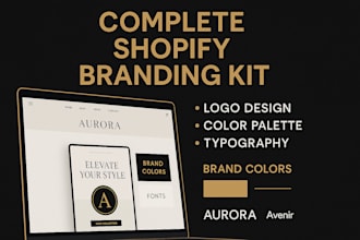 design professional shopify branding, visual identity for your store