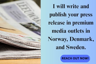 write and publish your press release to top site in norway, denmark and sweden