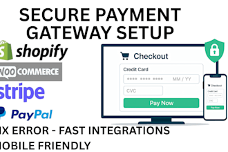 integrate secure payment gateways for your shopify or woocommerce  store