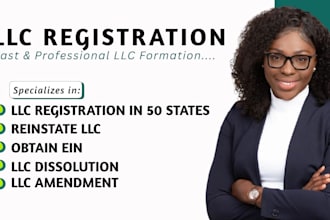 do US llc registration, llc formation, ein, dissolve llc, amend, reinstate llc