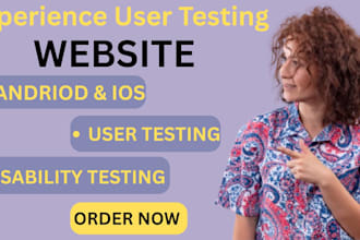 qa and user testing and review you app, website etc