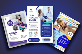 design wellness, yoga, medical, massage and any other business flyer