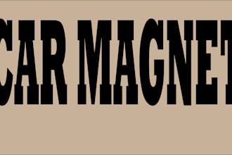create  modern car magnet, door magnet and truck magnet wrap