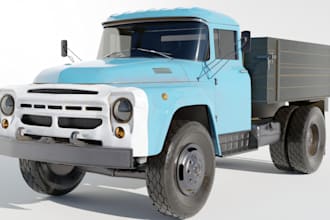 do 3d car modeling, 3d vehicle, truck model, van automotive 3d printing and game