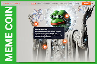 memecoin, crypto meme coin website, pepe crypto landing page