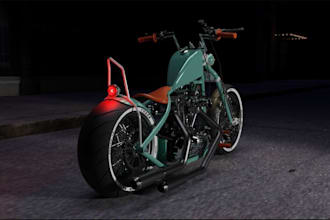 3d bike chase,3d animation,lego bike design,z brush,scooter design,sculpt3d bike
