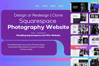 build or redesign photography squarespace website design wedding website